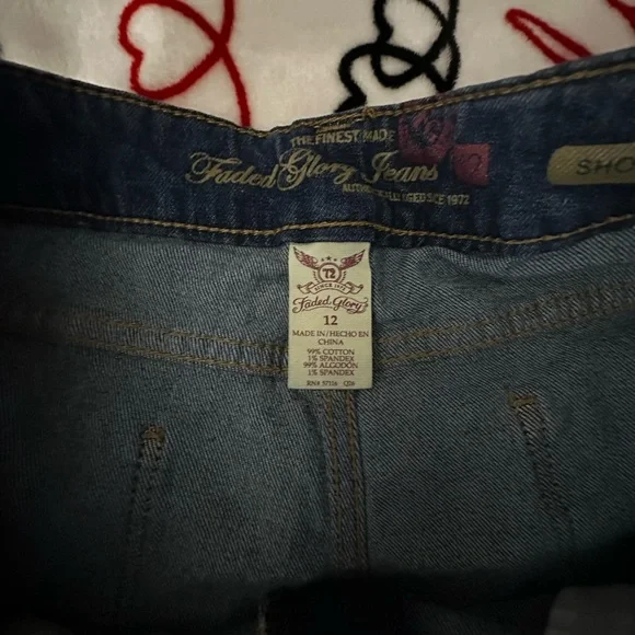 Women's Blue Denim Shorts - Picture 2 of 3